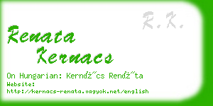 renata kernacs business card